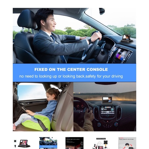 NEW! Baby Car Mirror in baby Baby Wide View Rearview Mirror for Car Seat - Picture 2 of 5